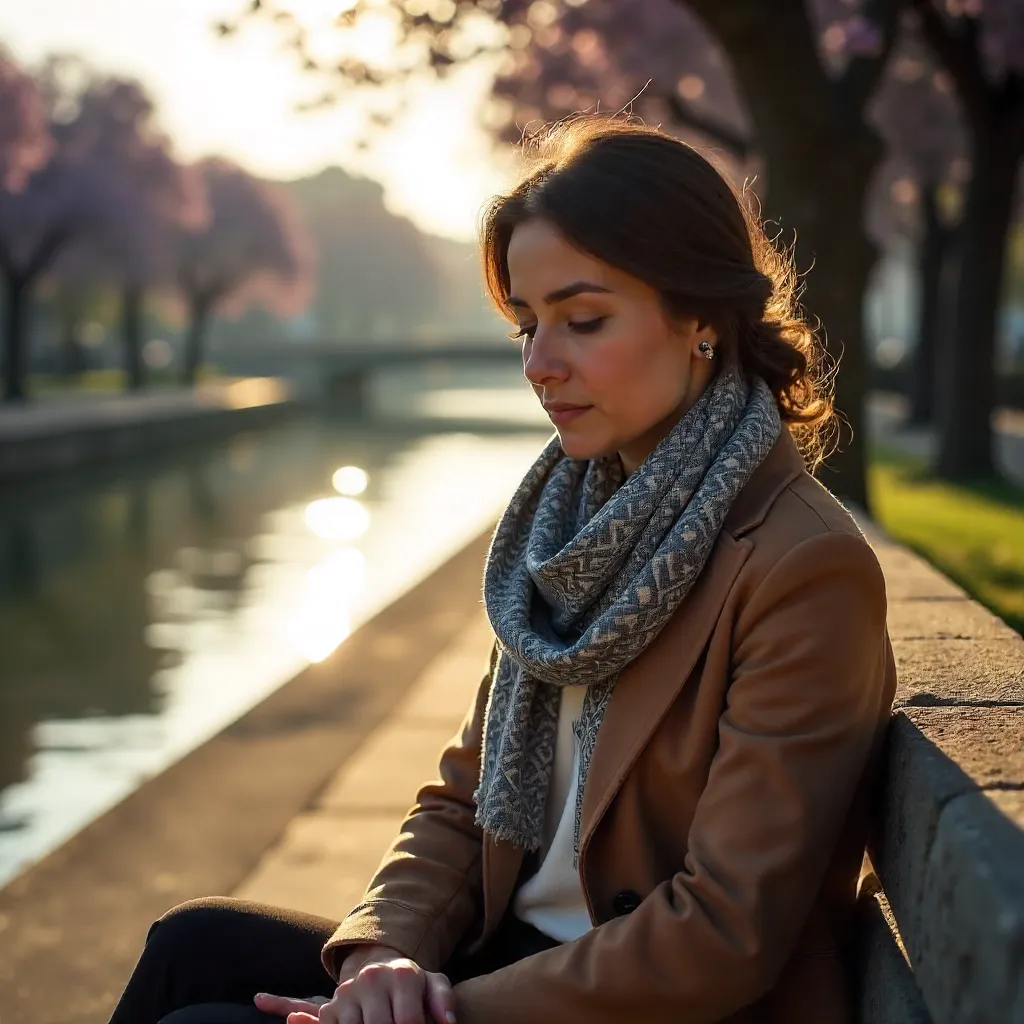 Golden Hour: Thoughtful Woman in Rosario
