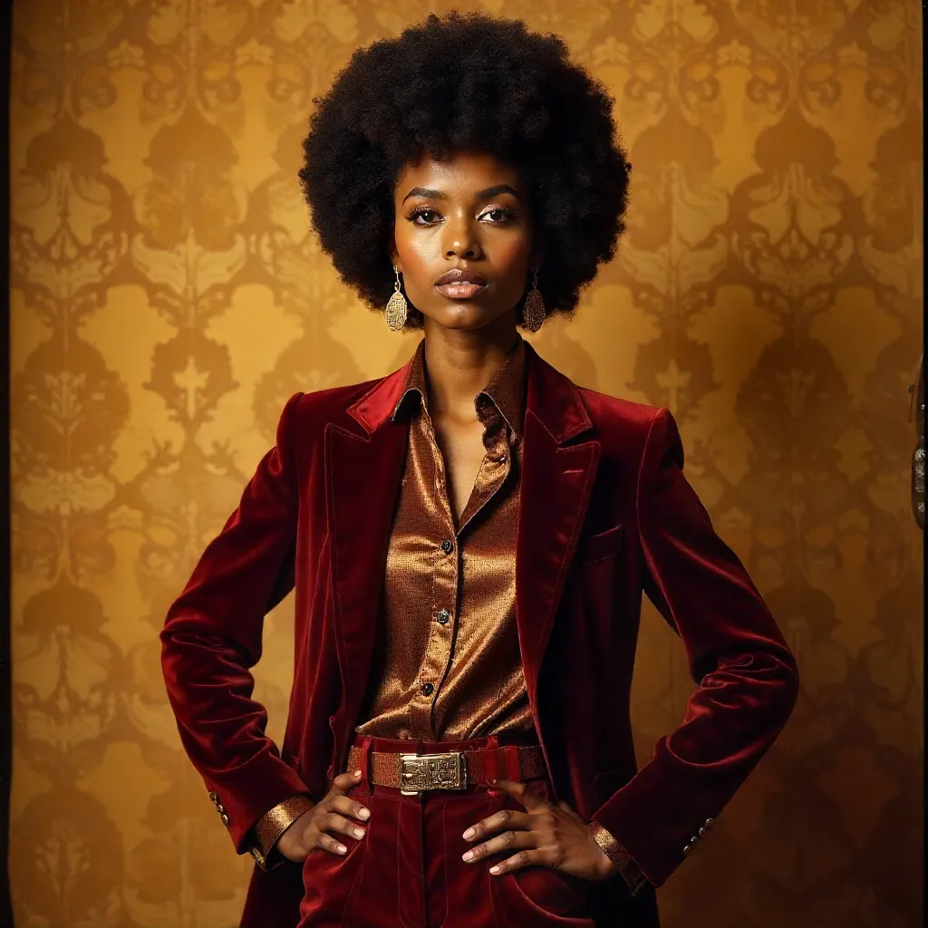 Afro Chic: 70s Vintage Portrait