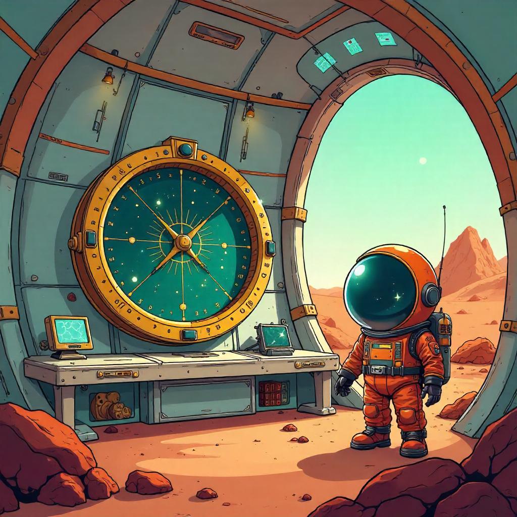 Celestial Compass in a Martian Base