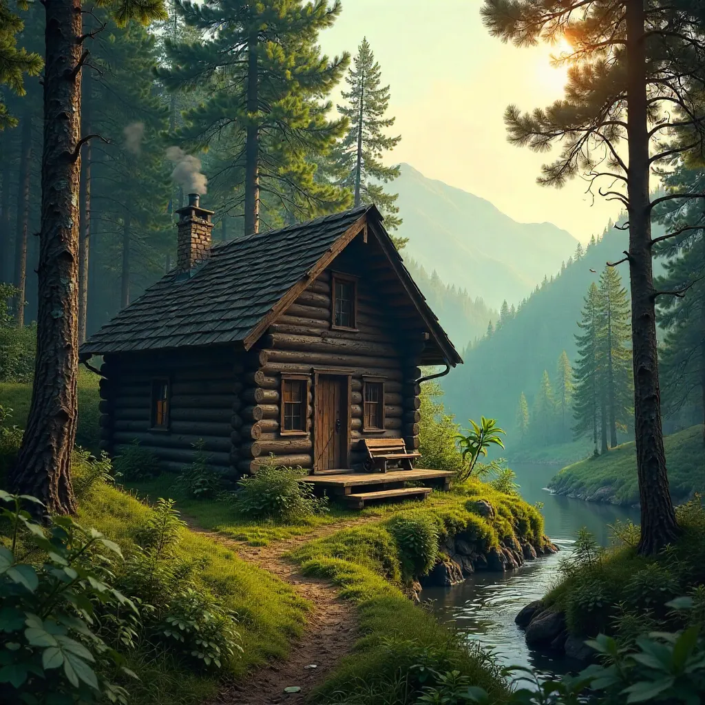 Rustic Cabin Hidden in a Hungarian Forest