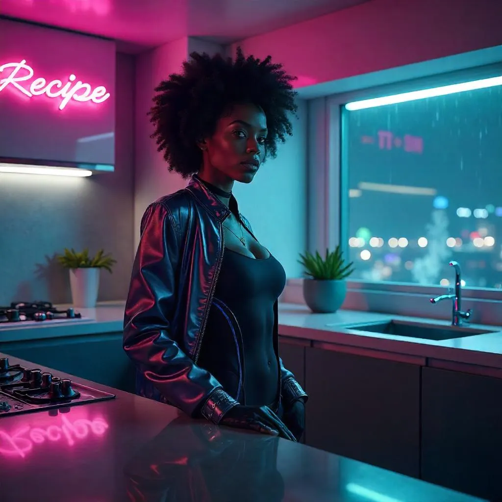 Elegant Cyberpunk Kitchen Diva