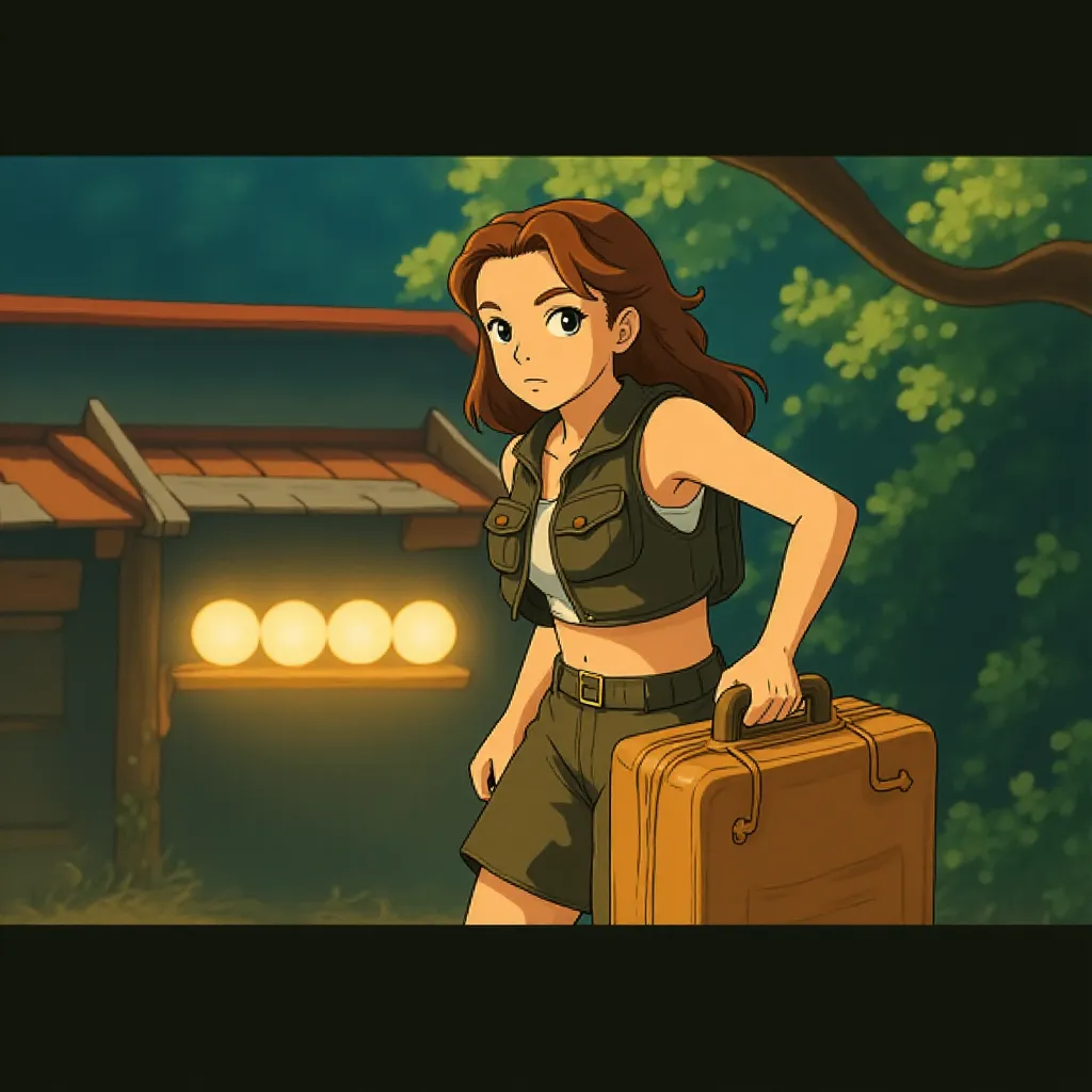 Scarlett Johansson in Jurassic World: Rebirth (2025) - Ghibli style