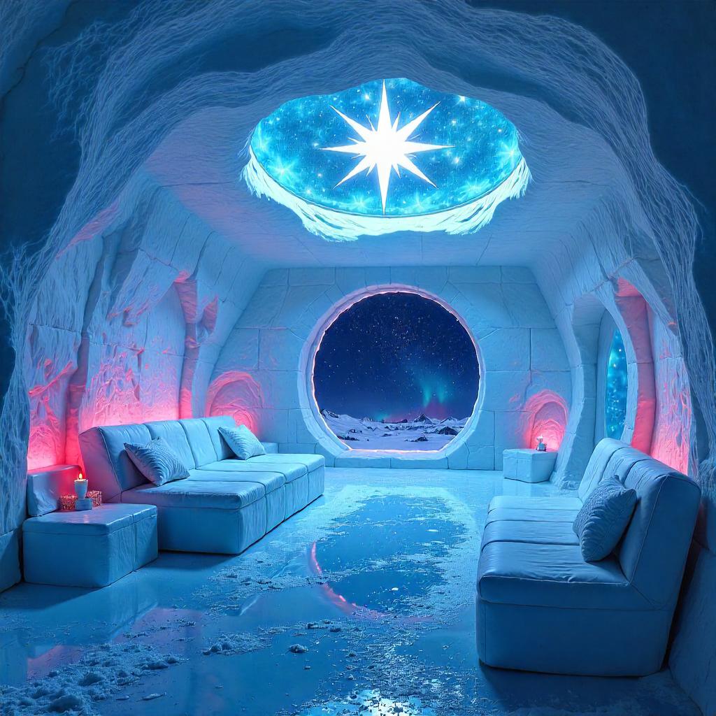 Star Concept Art Inside an Ice Igloo