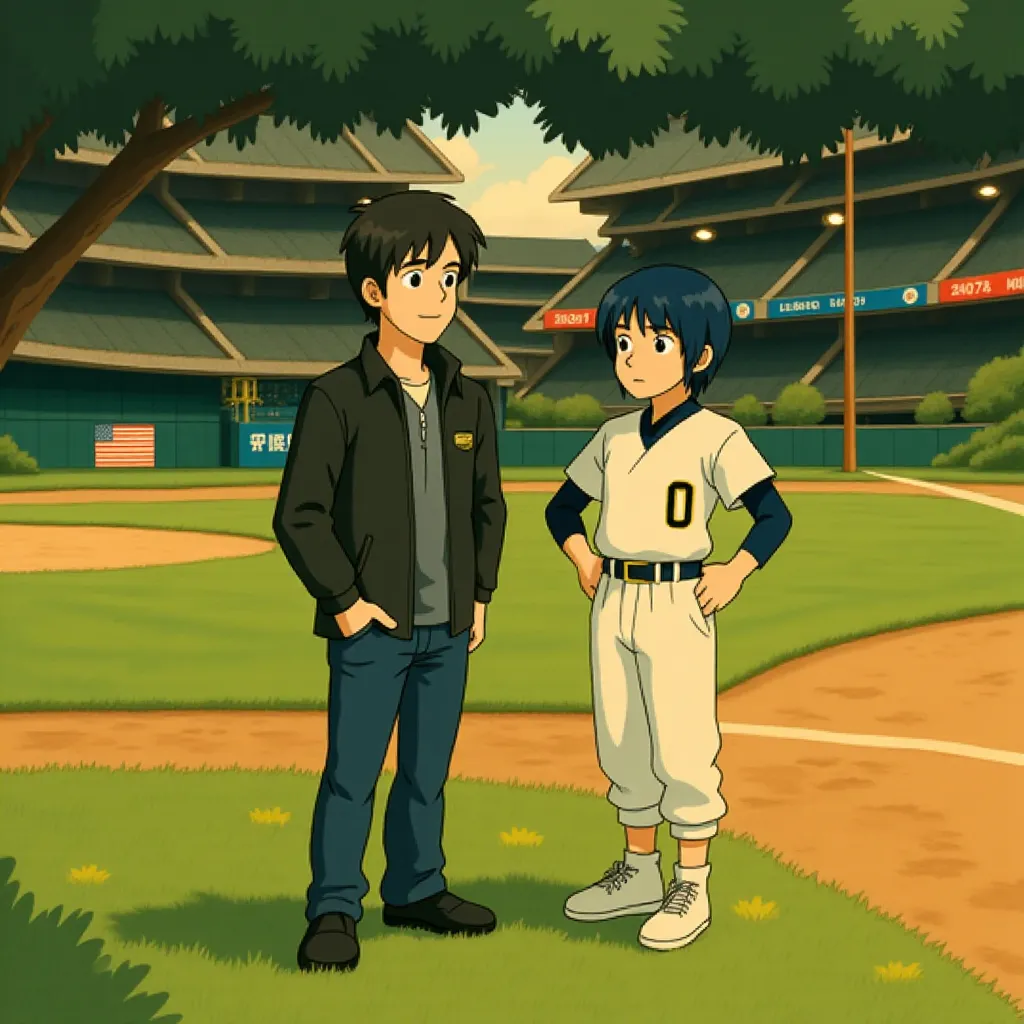 Philip Seymour Hoffman and Bennett Miller in Moneyball (2011) - Anime style