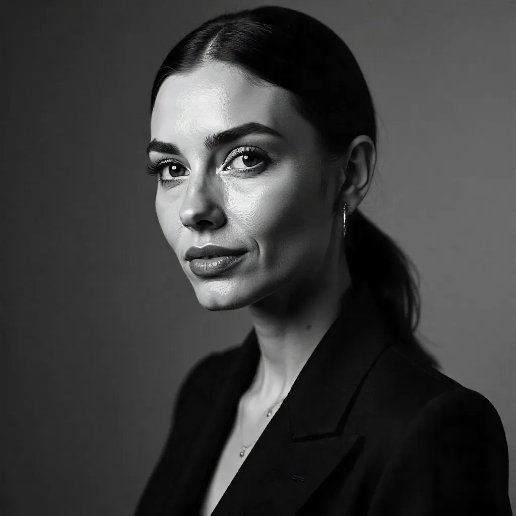 Noir Elegance: A Confident Fashion Portrait