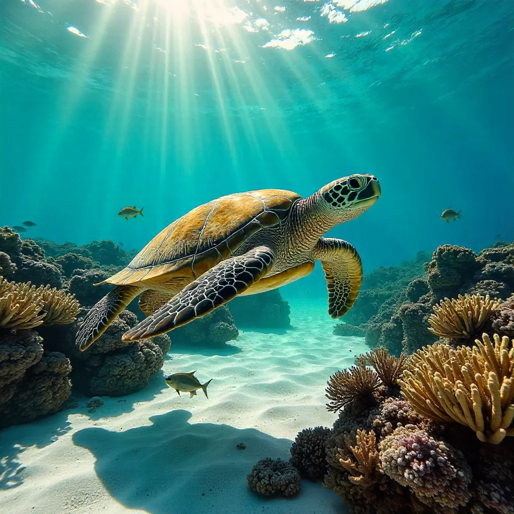 Majestic Green Sea Turtle in Marsa Alam Waters