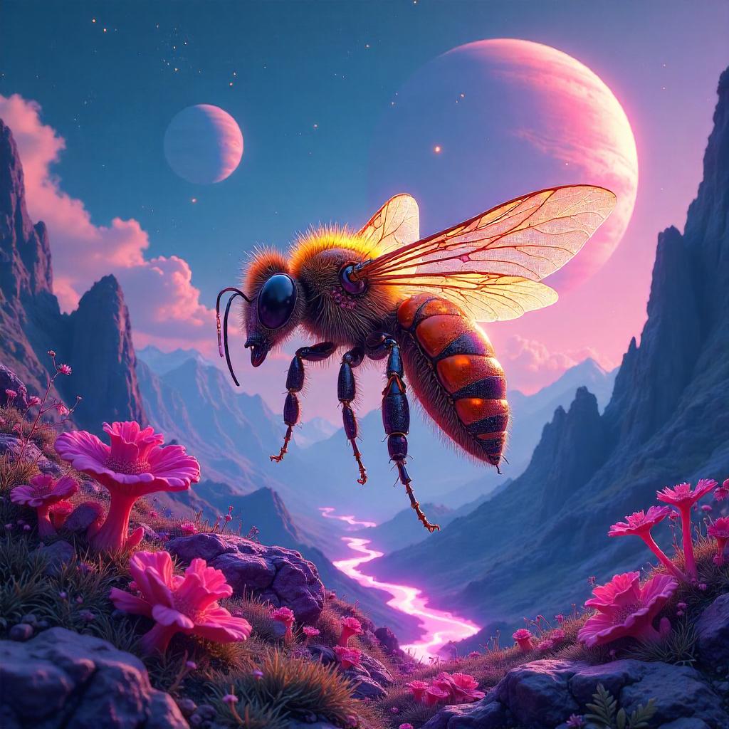 Interstellar Bee: Concept Art on Alien World