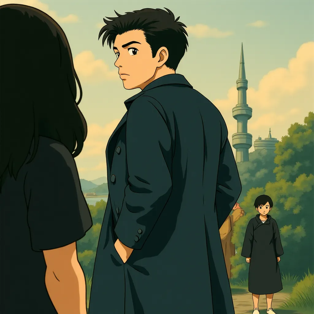 Rami Malek in The Amateur (2025) - Ghibli style