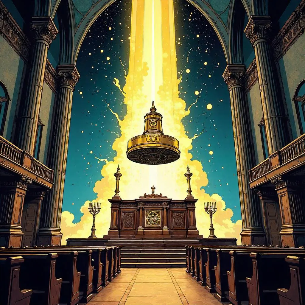 Divine Hammer Over the Synagogue – Comic Panel