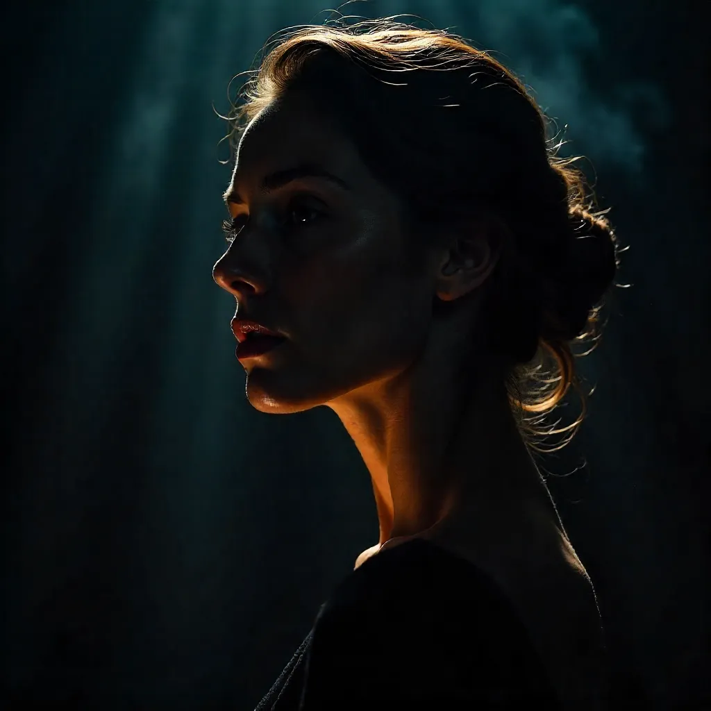 Midnight Veil: A Low-Light Portrait of Mystery