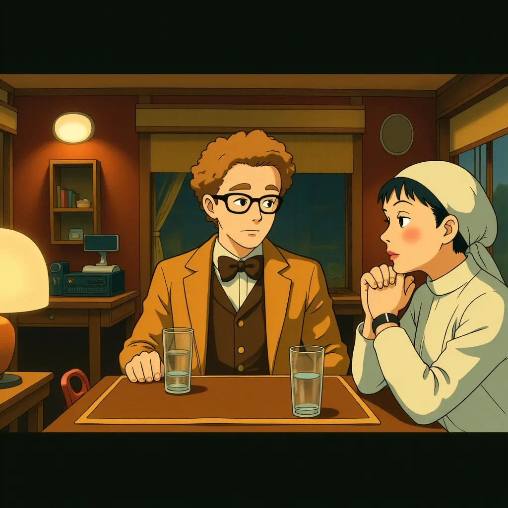 Michael Cera and Mia Threapleton in The Phoenician Scheme (2025) - Ghibli style