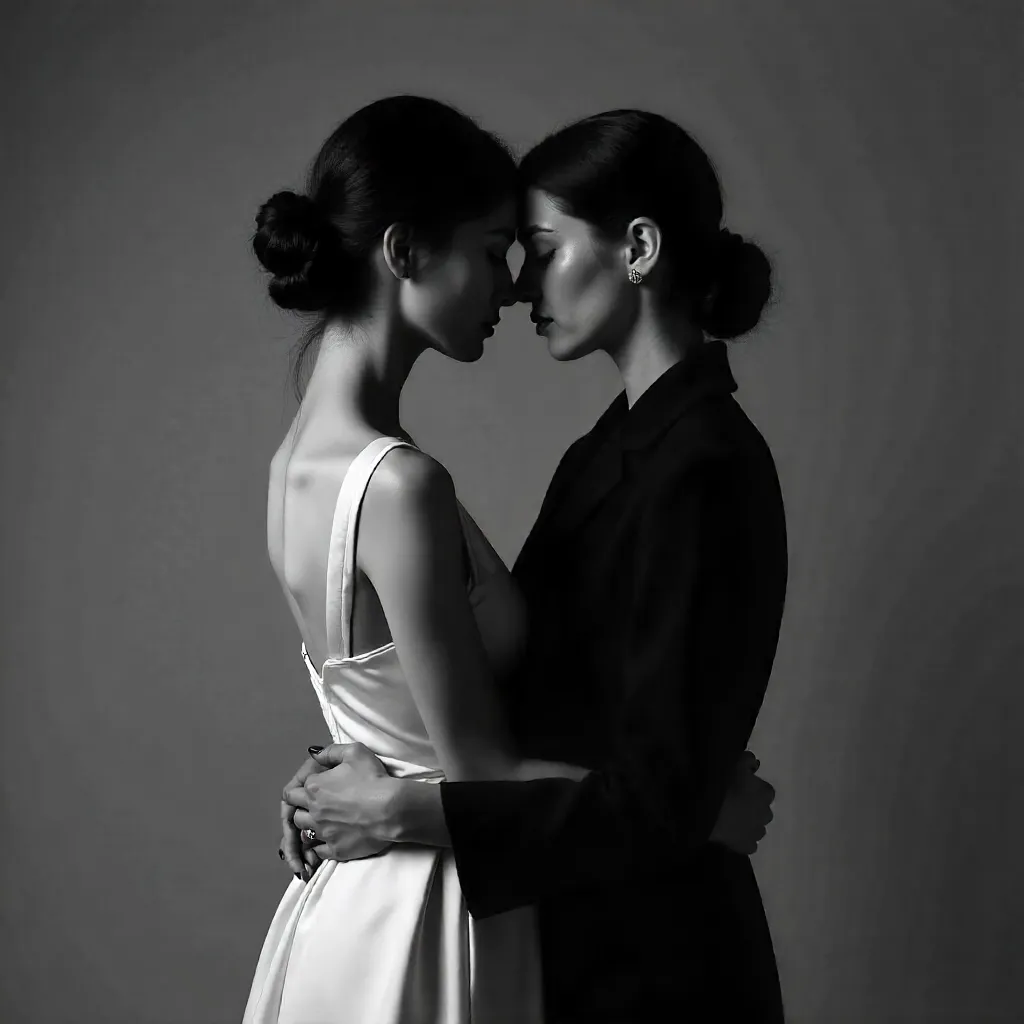 Silhouettes of Intimacy: Two Women from Behind