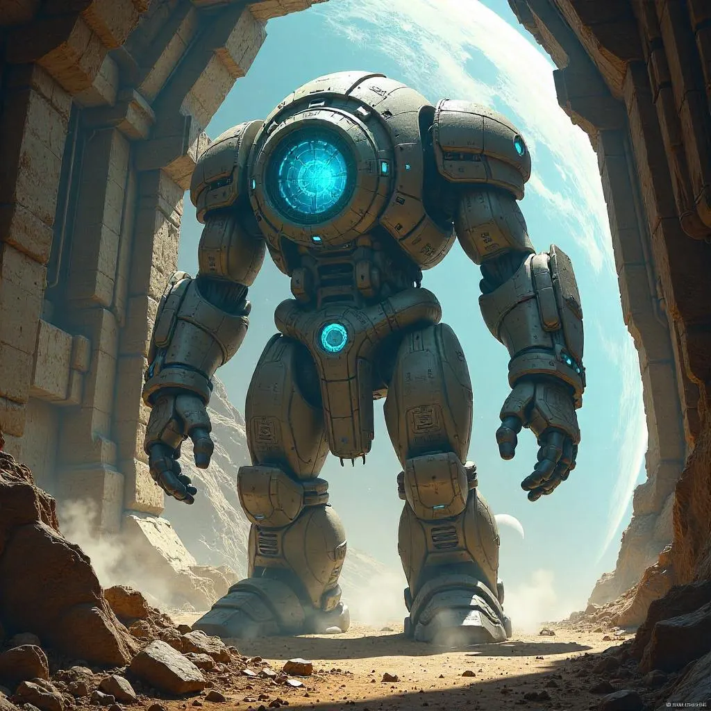 Zero-Gravity Golem: Concept Art in Space
