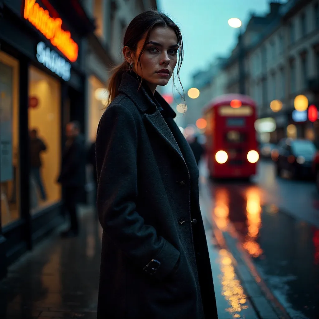 London Fashion Noir: Moody Lighting Portrait