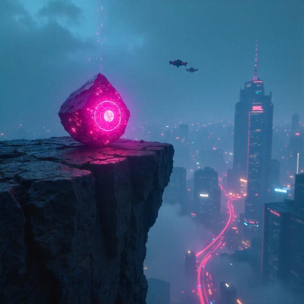 Philosopher's Stone on the Neon Cliff Edge