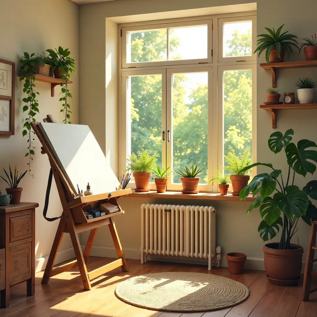 Cozy Slanted Desk Studio by the Window