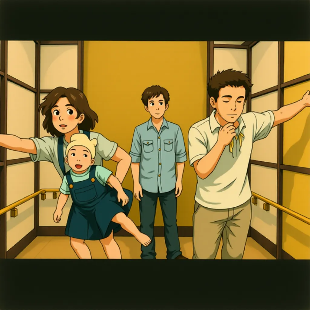 Bradley Cooper, Zach Galifianakis, and Ed Helms in The Hangover (2009) - Anime style