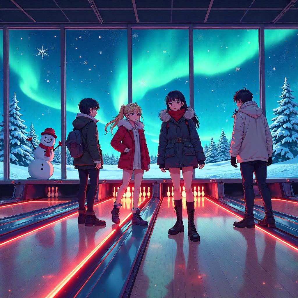 Tundra Neon Lanes: Anime Bowling in Snow