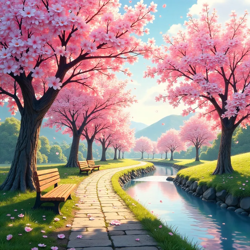 Spring's Cherry Blossom Serenity