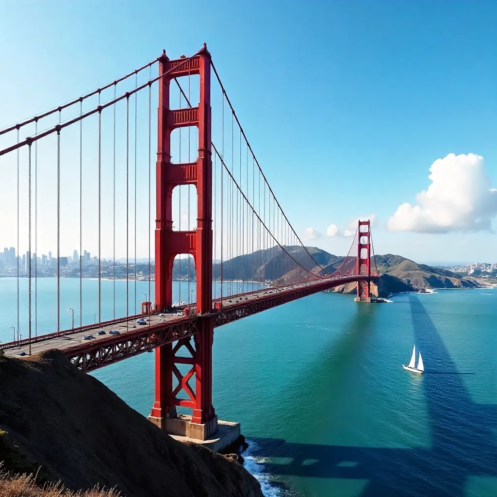 Stunning Golden Gate Bridge Under Clear Blue Sky