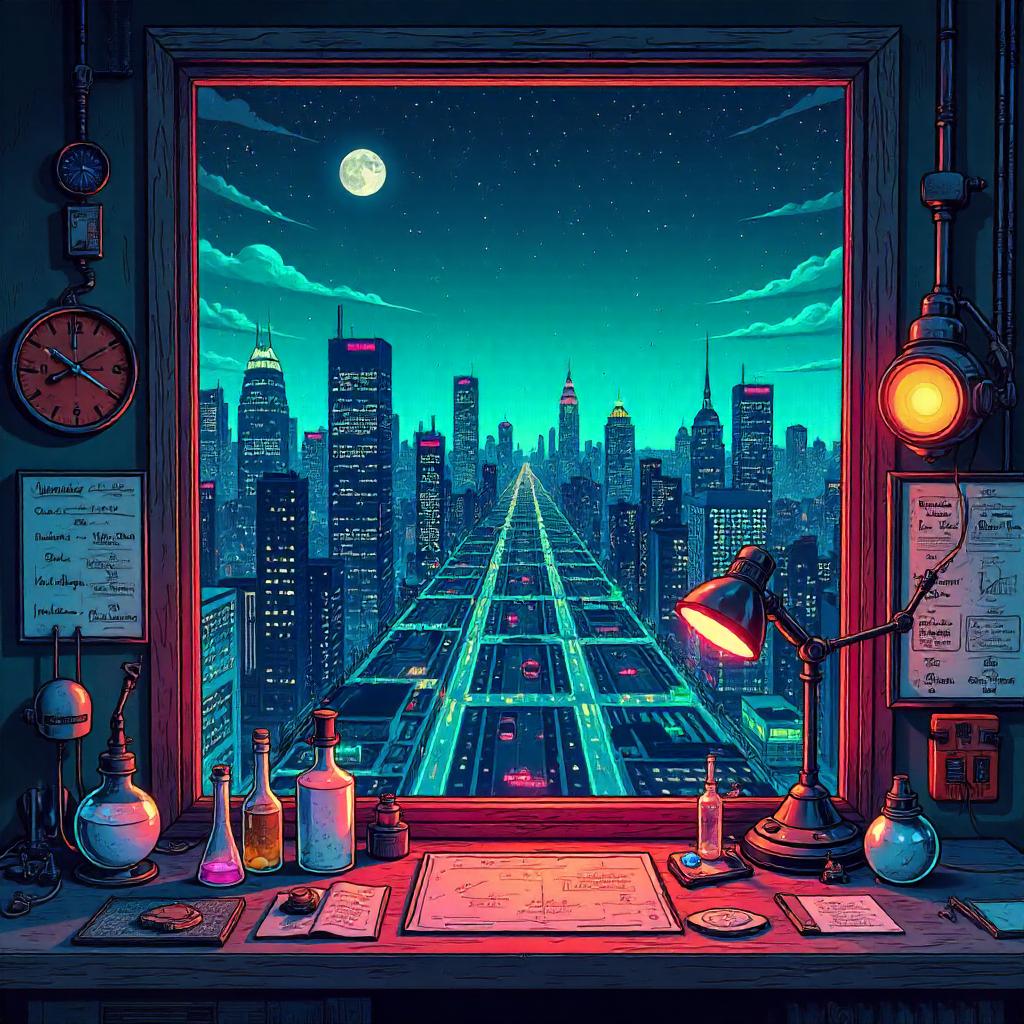 Comic Cityscape: Mad Scientist's Lab