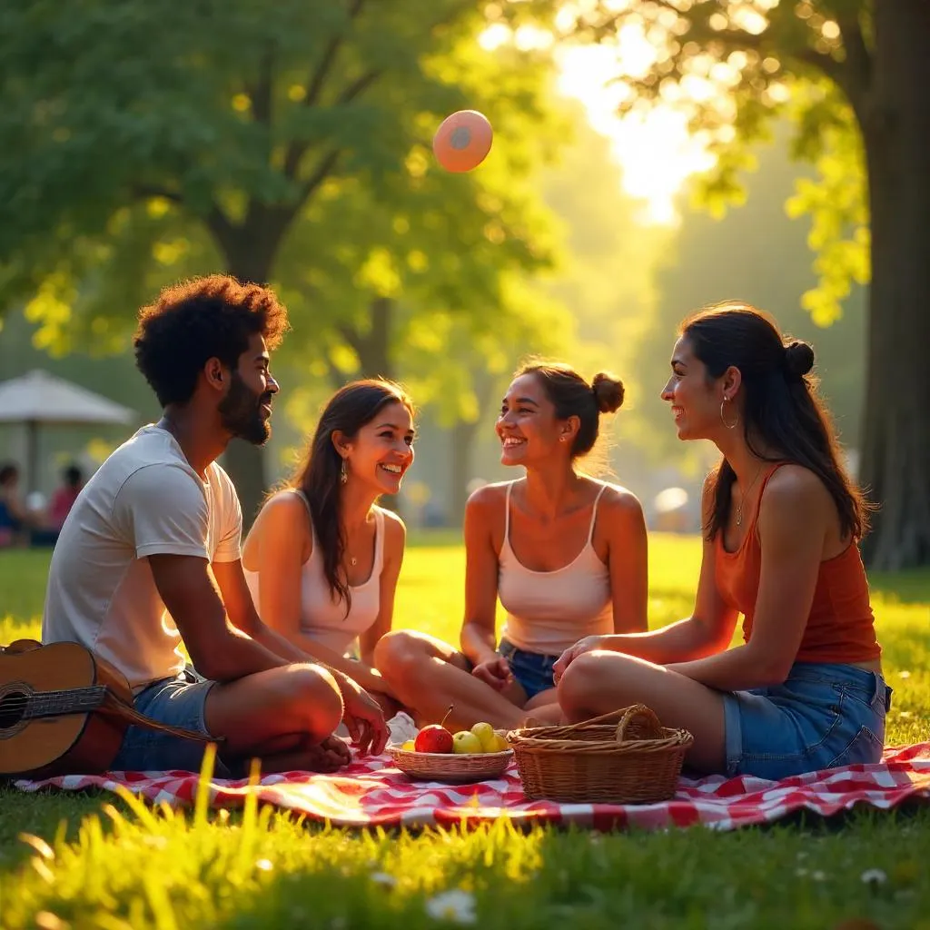 Golden Hour Friends at the Park