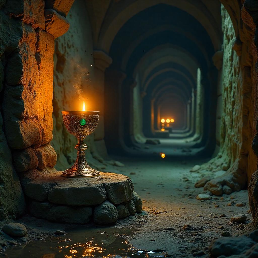 Golden Chalice in the Catacombs