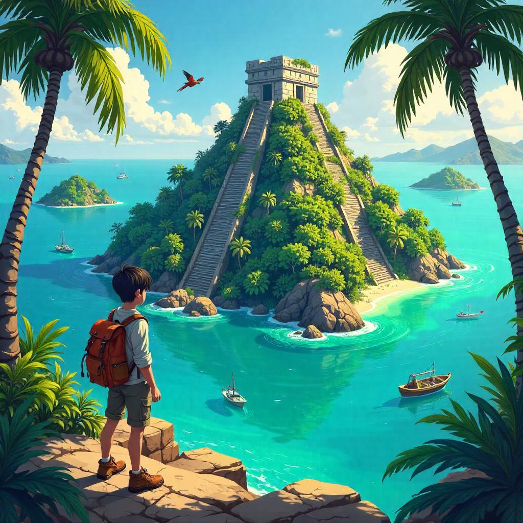 Anime Archipelago: Mayan Ruins in Tropical Seas
