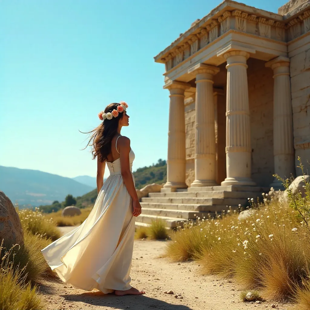 Floral Crowned Awe at Phrygian Temple, Kütahya