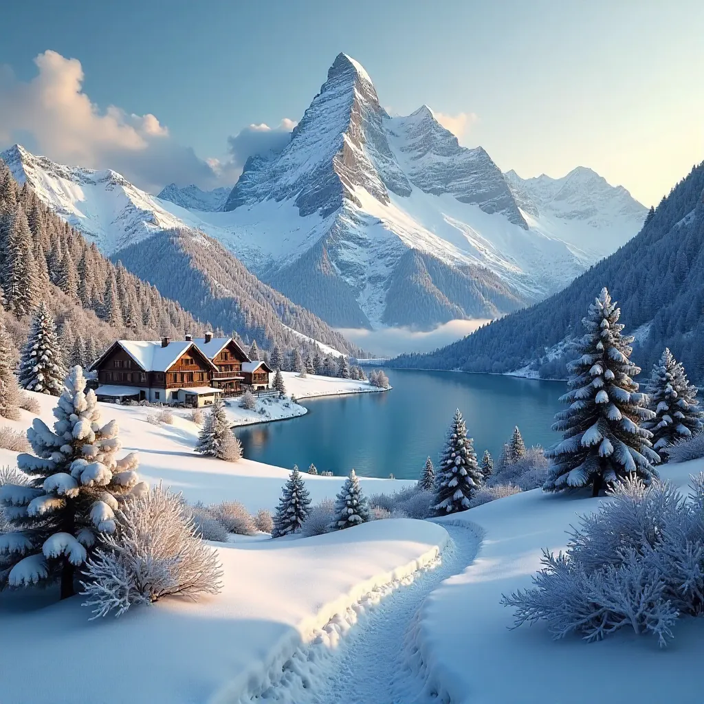 Snowbound Grindelwald: Swiss Alps Sunrise