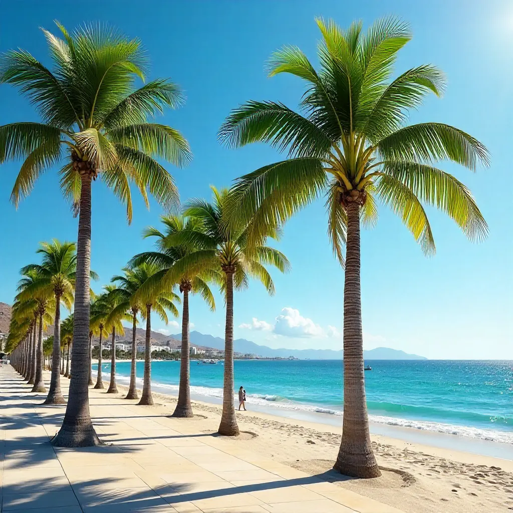 Elegant Palm Trees in Sunny La Paz