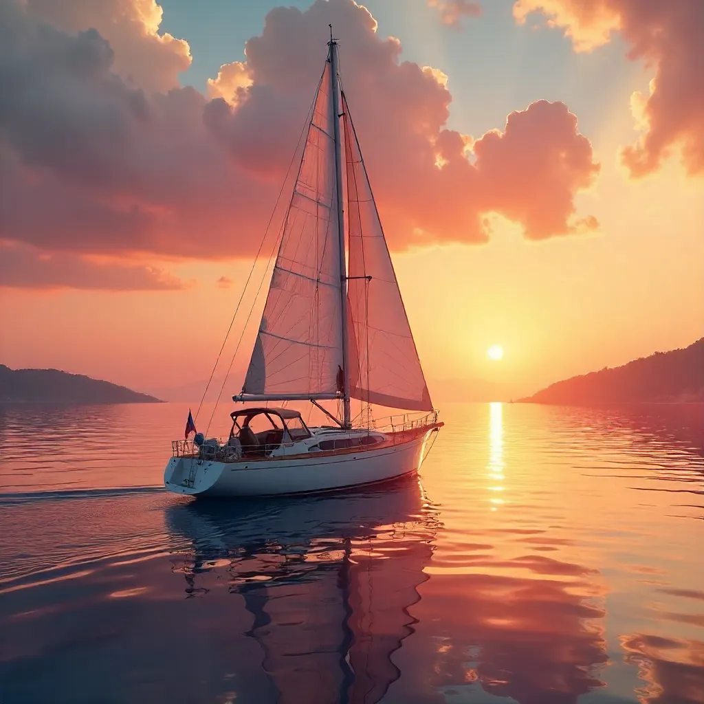 Sunset Serenade over Calm Waters