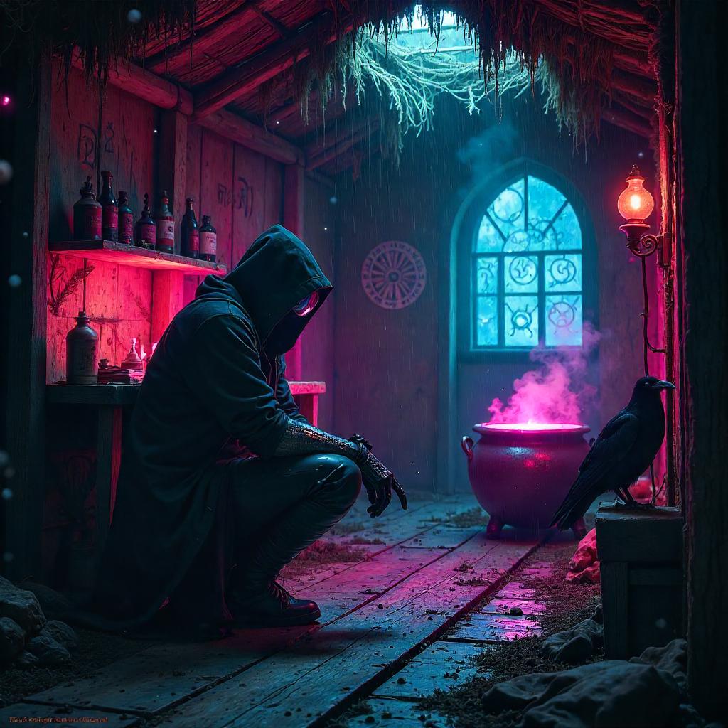 Neon Assassin in the Witch Hut