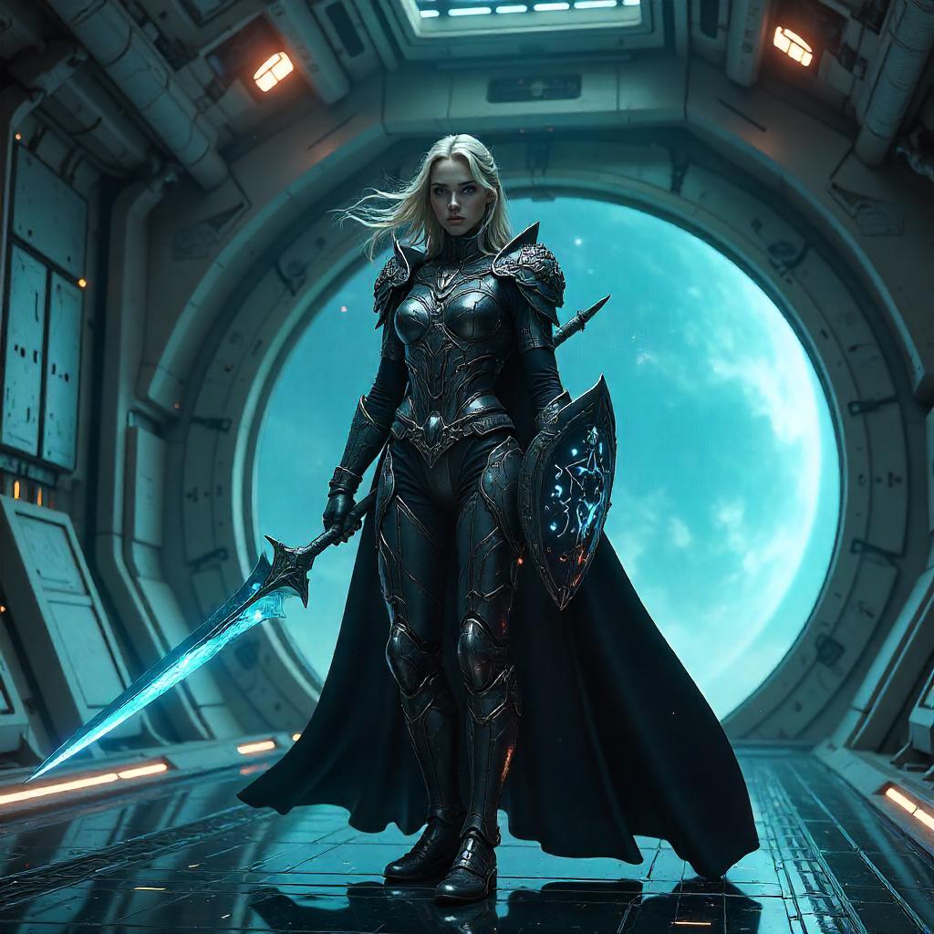 Valkyrie on a Photorealistic Space Station