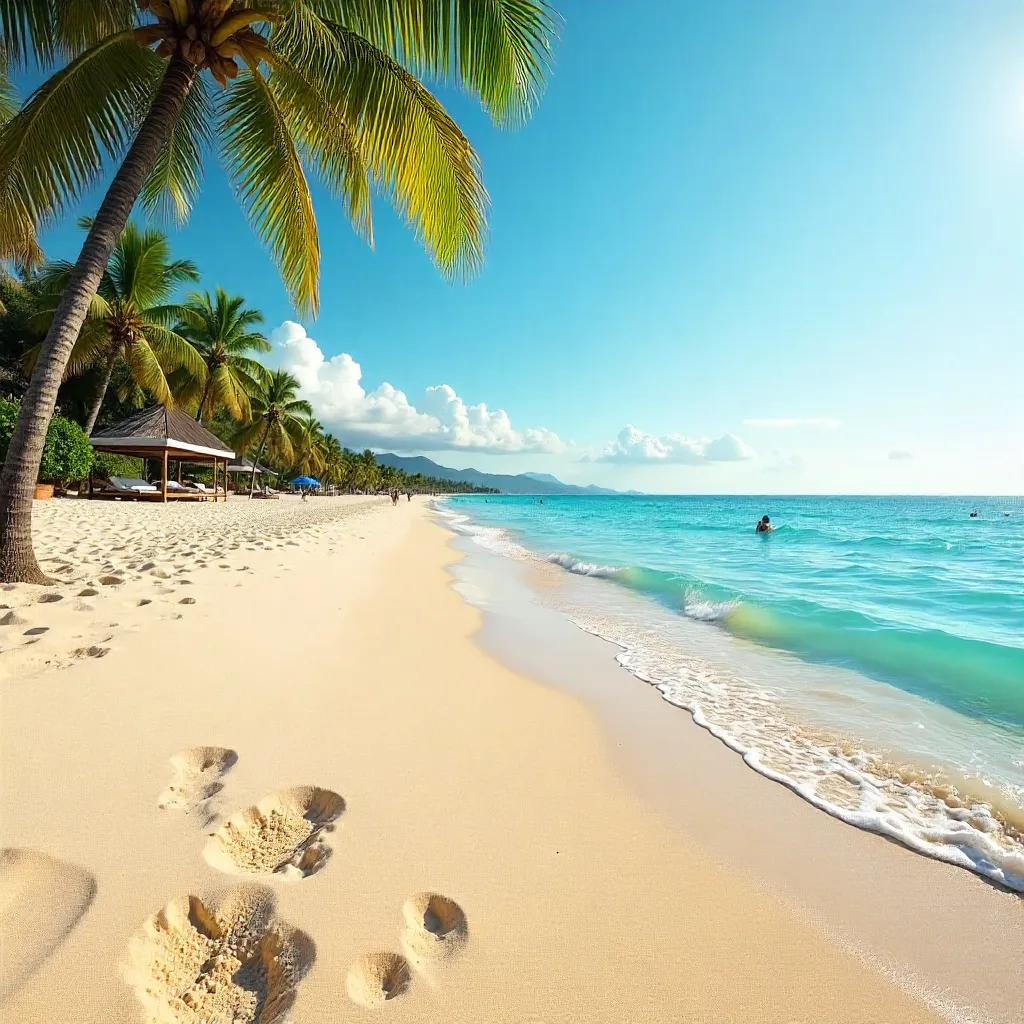 Peaceful Summer Beach with Gentle Waves