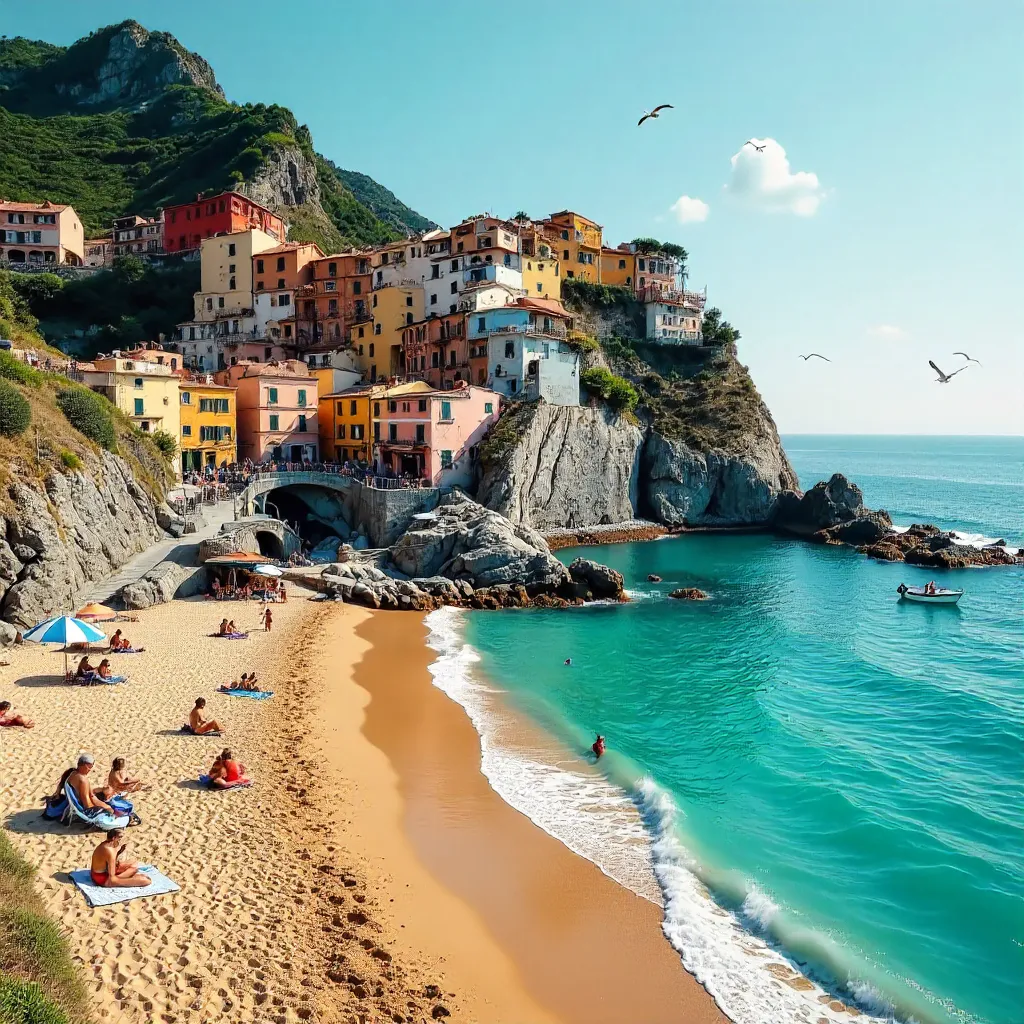 Vibrant Monterosso Beach in Cinque Terre