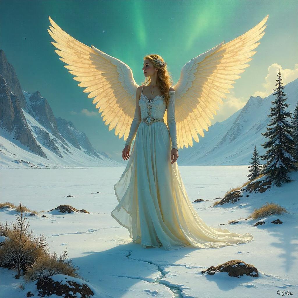 Angelic Presence on the Arctic Tundra