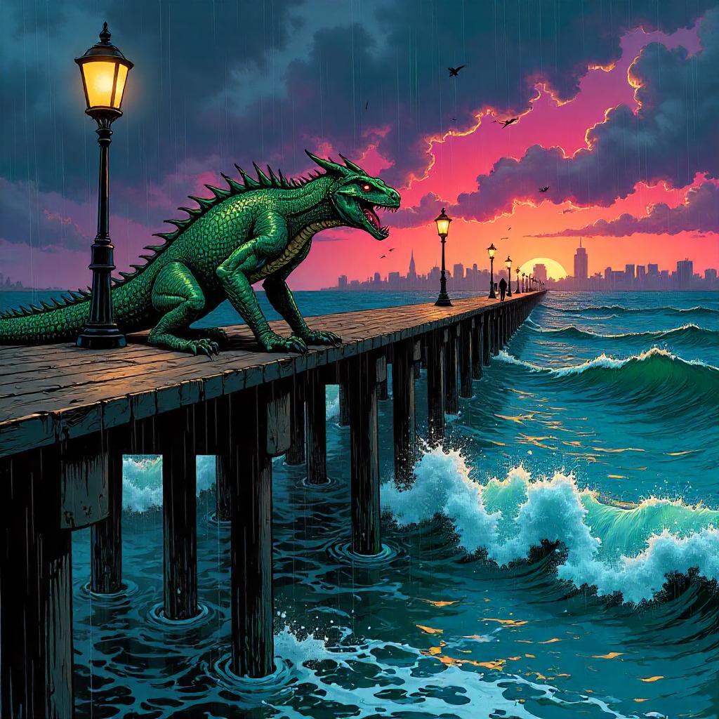 Basilisk on the Pier: A Comic-Book Showdown