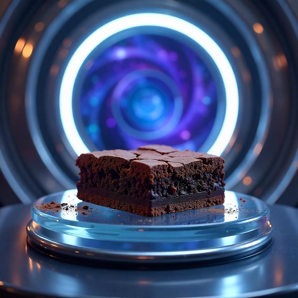 Photorealistic Brownie in a Portal Chamber