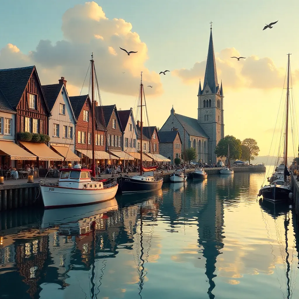 Golden Hour at Honfleur Marina