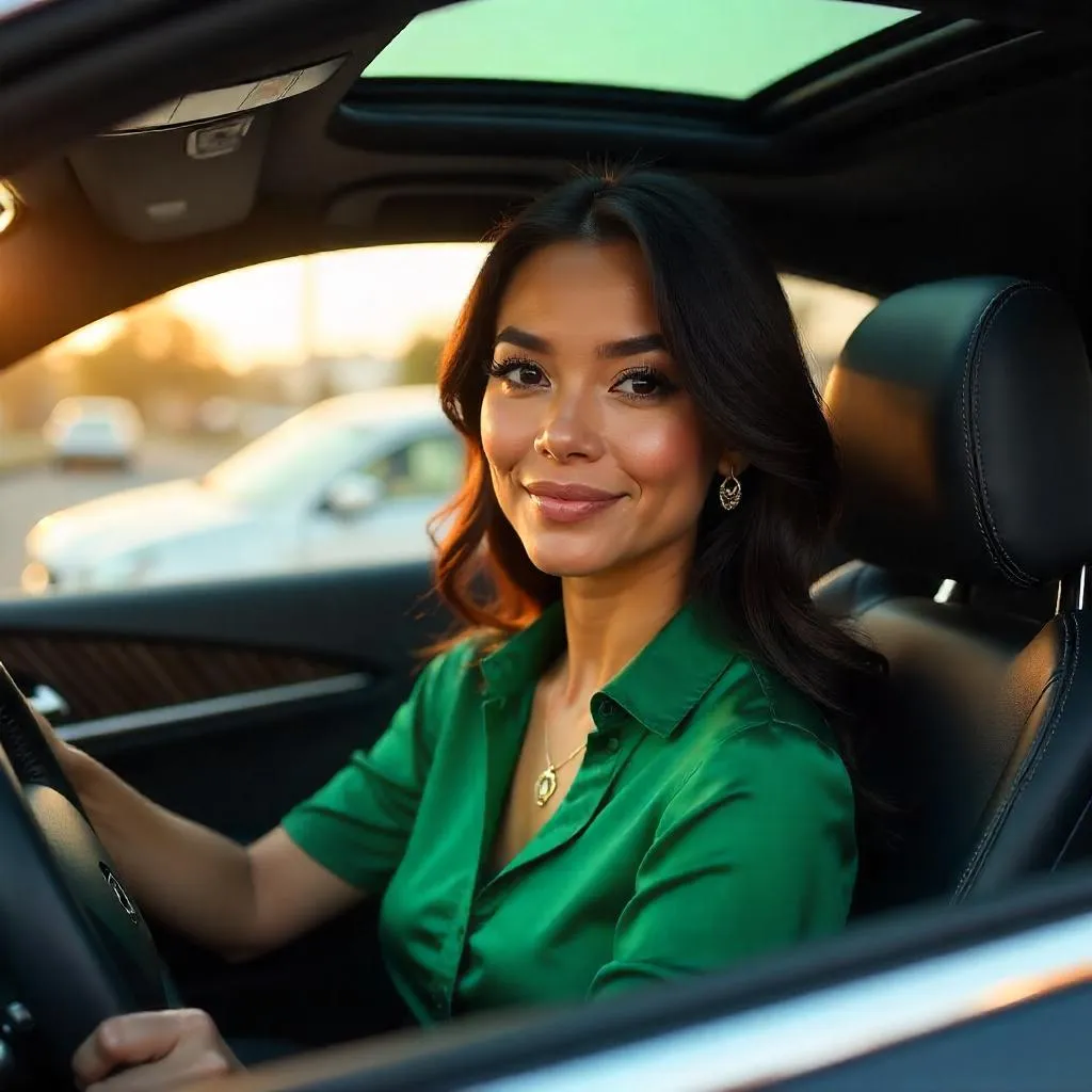 Cinematic Photoreal: Latina Woman in a Car