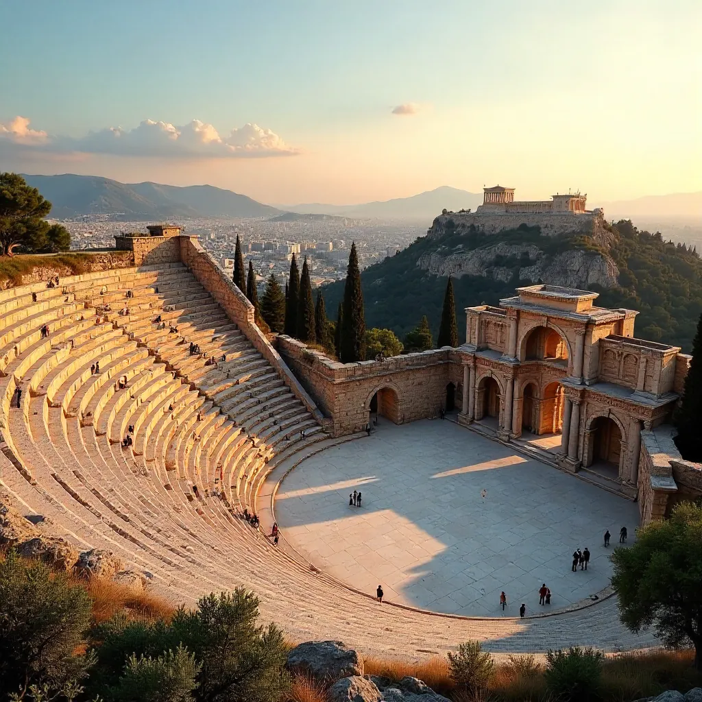 Golden Hour at the Odeon of Herodes Atticus