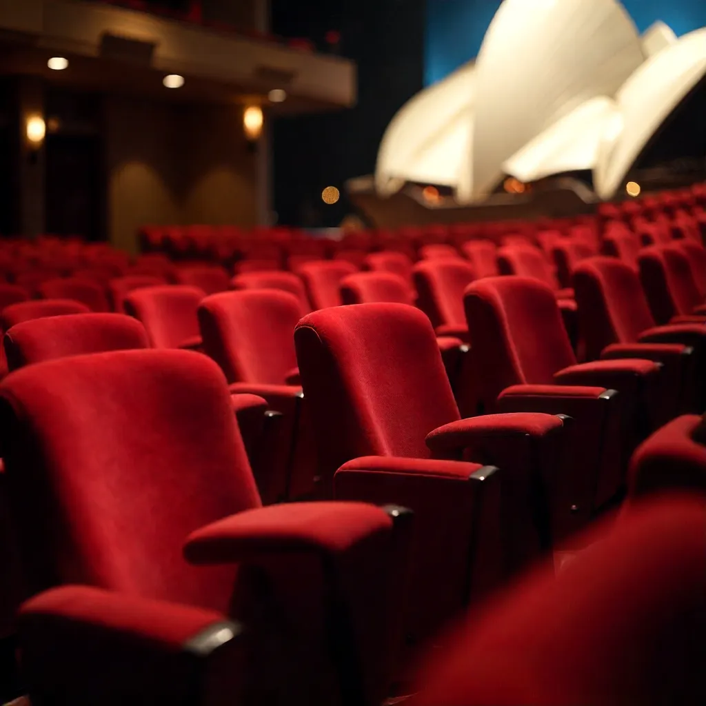 Geometric Crimson Seats in the Opera House