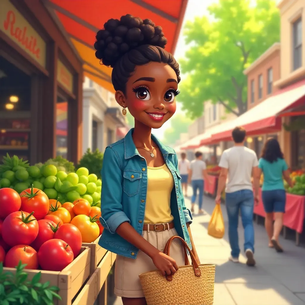 Anime Beauty at the Farmers Market