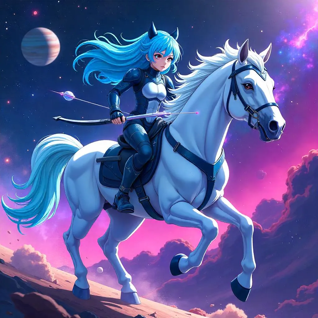 Galactic Anime Centaur in Deep Space