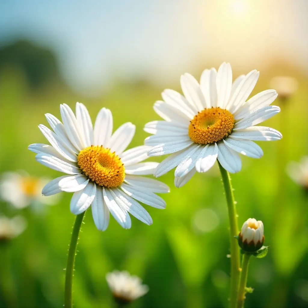 Vibrant Daisies in Full Bloom: Summer Radiance