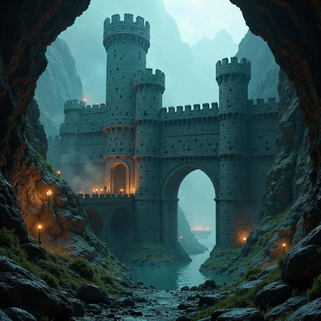The Subterranean Fortress: A Photorealistic Underground City