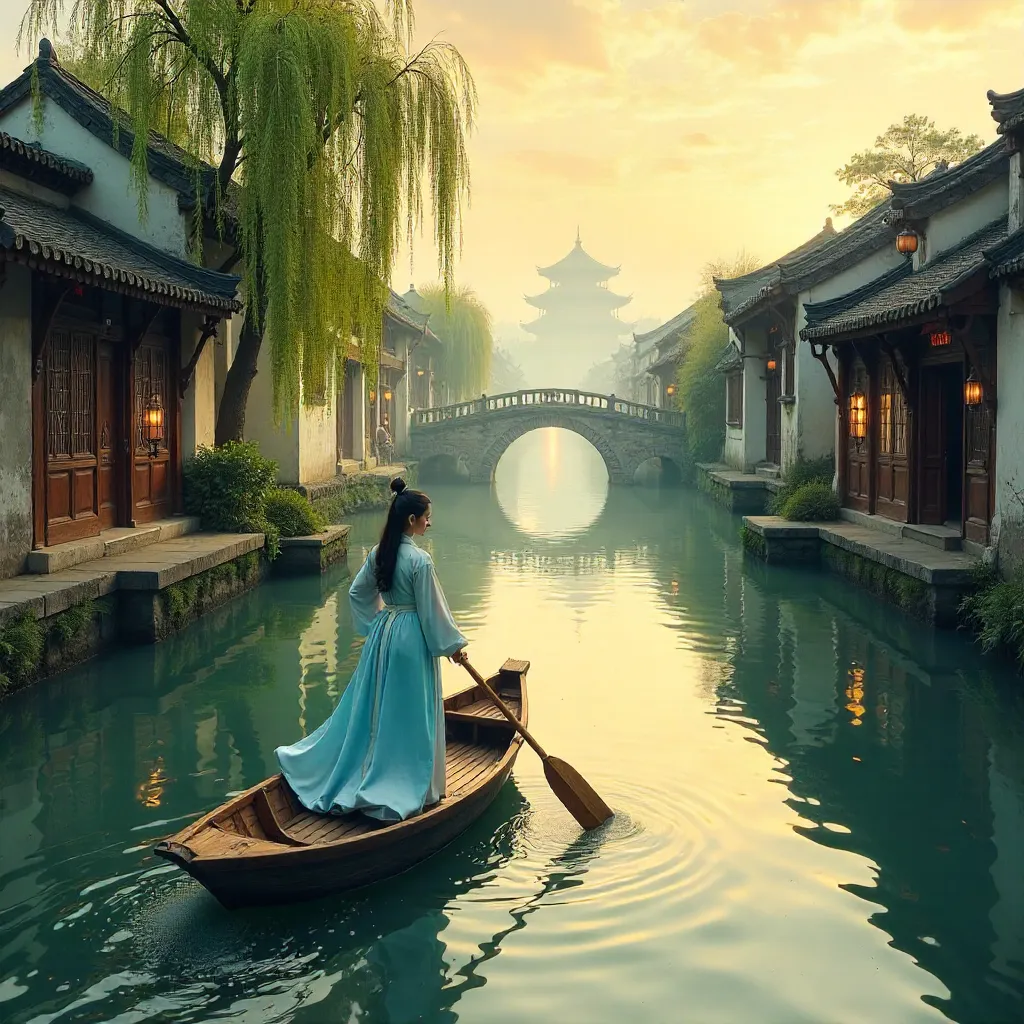 Rowing Through a Historic Chinese Water Town