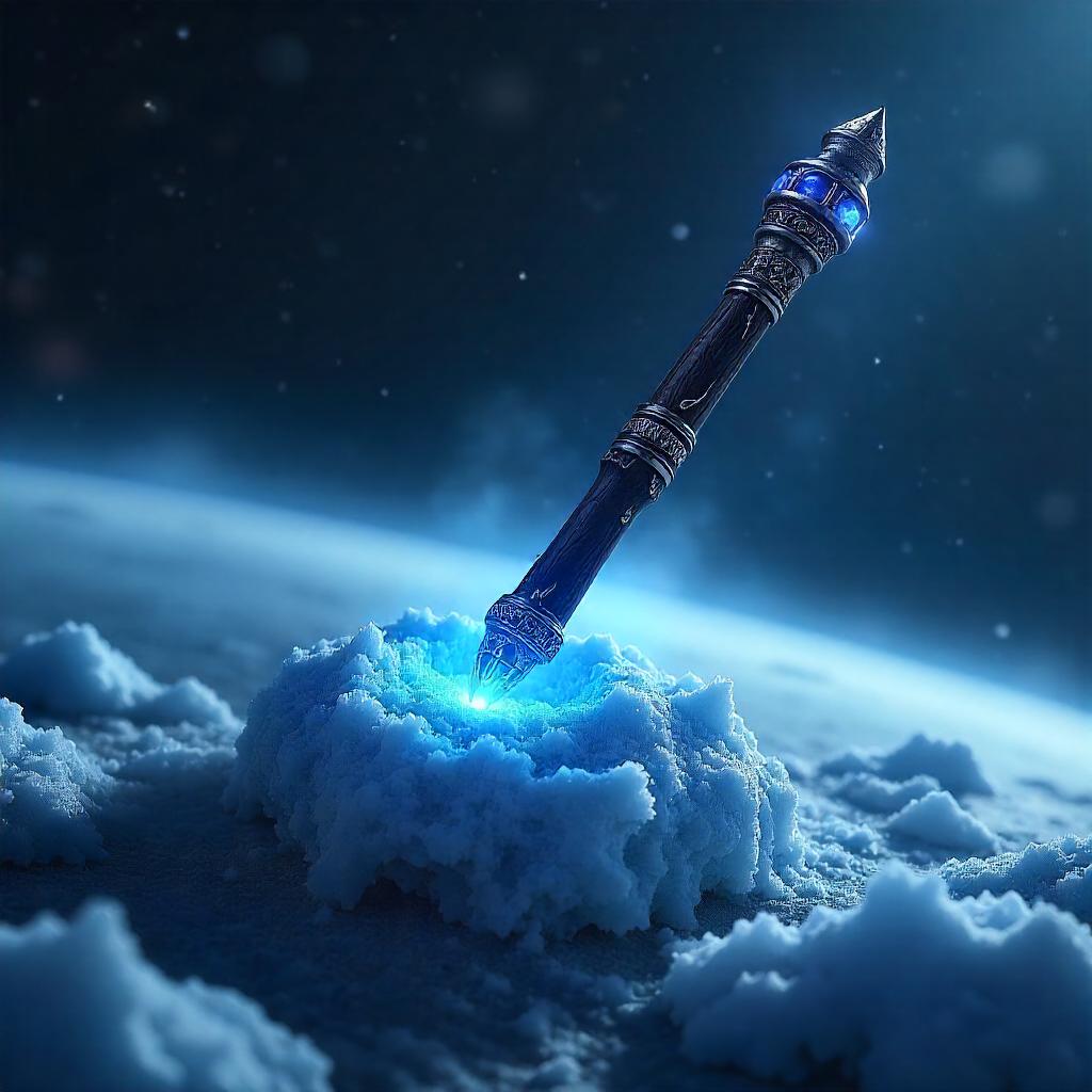 Wand on a Comet: a 3D Space Render
