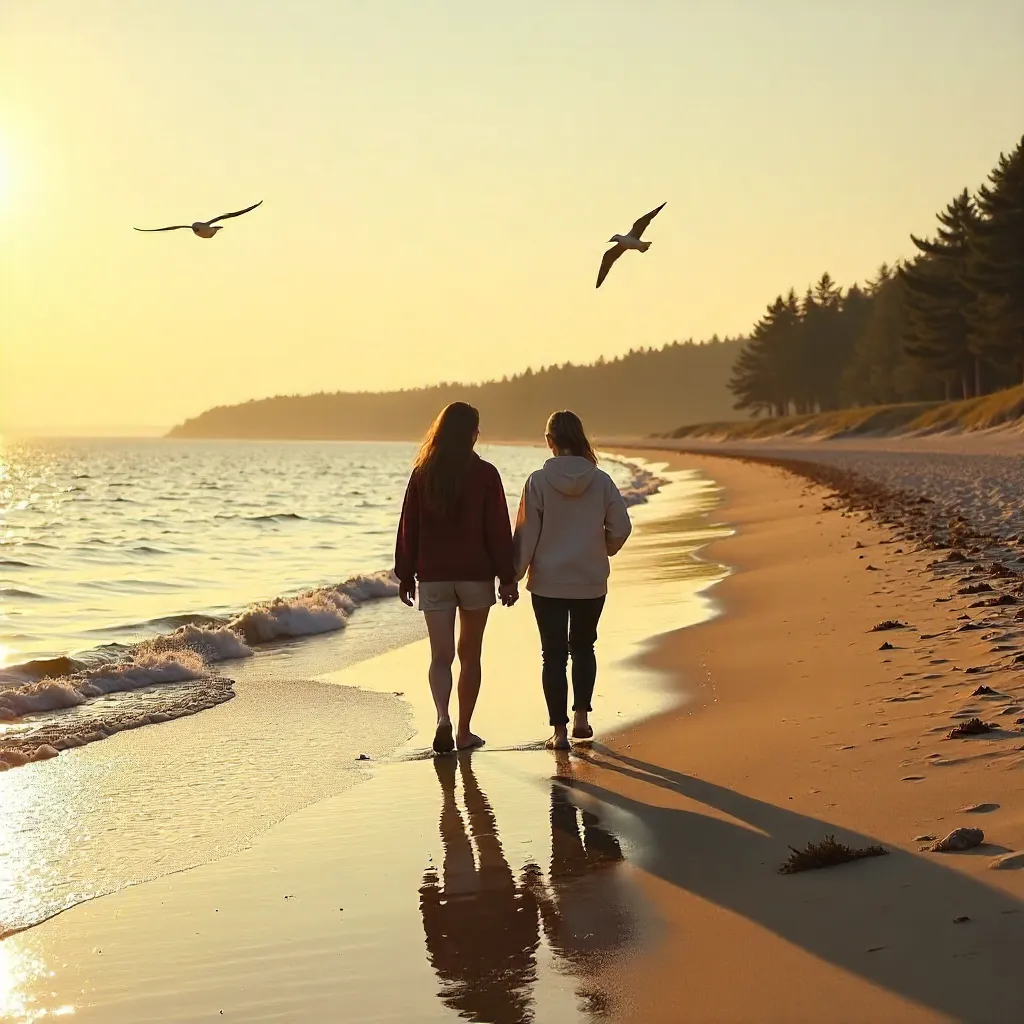 Golden Hour Walk on Ragaciems Beach